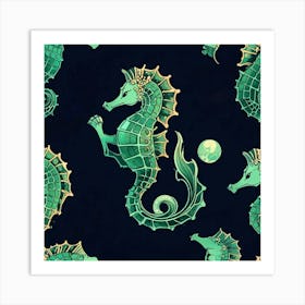 Seahorses Art Print Art Print