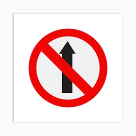 No Right Turn Sign.A fine artistic print that decorates the place.19 Art Print