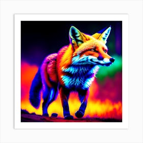 Fox In The Forest Art Print