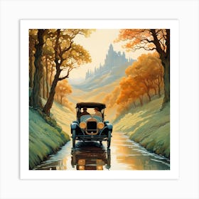 Car On The Road 2 Art Print