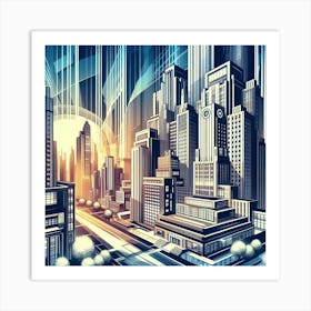 Futuristic Cityscape 47 Art Print