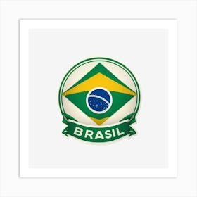 Brazil Flag Art Print