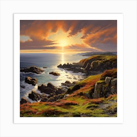 Sunset On The Coast 1 Art Print