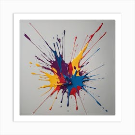 Paint Splatter Art Print