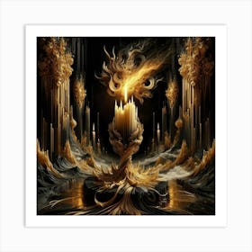 Burning Candle Art Print