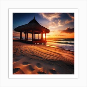 Sunset At The Beach 212 Art Print