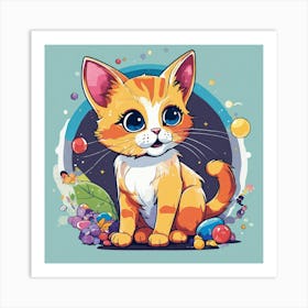 Orange Kitten Art Print