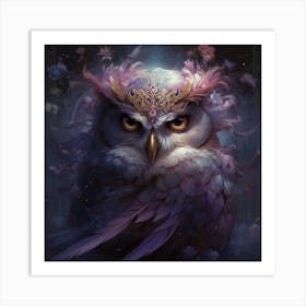 Angry Owl Art Print