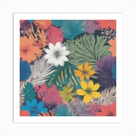 Tropical Flowers 1 Art Print