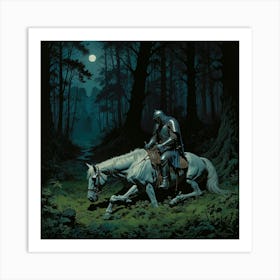 Knight On Horseback 5 Art Print