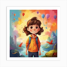 A Nice Kids Art Illustration In A Painting Style Art 0 Art Print