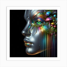 Psychedelic Face 1 Art Print