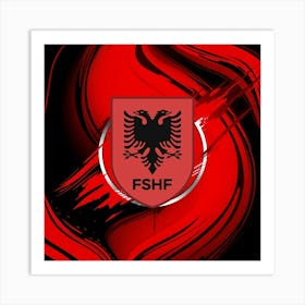 Albania National Football Team Logo Wall Art 7 Art Print