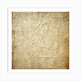 Abstract Pattern Swirling Across Vintage Crumpled Paper Textures Of Both The Creases And Paper Fibe (2) Art Print