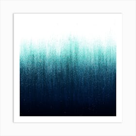 Teal Ombre Square Art Print