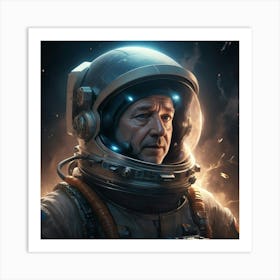 Astronaut In Space Art Print