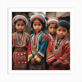 Children Of Nepal Art Print