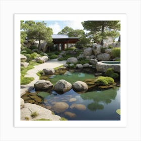 Japanese Garden Art Print