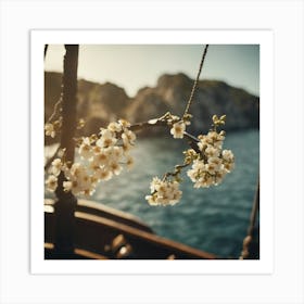 Blossoms On A Boat Art Print