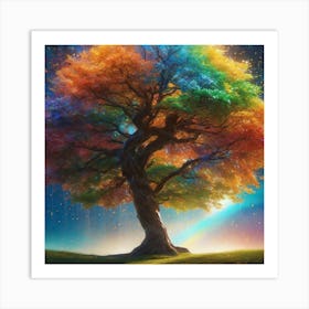 Rainbow Tree 9 Art Print