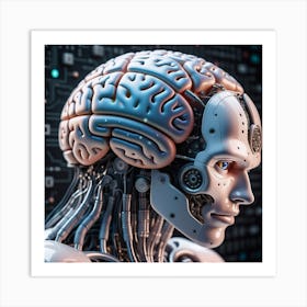 Artificial Intelligence Brain In Close Up 2023 11 04t115842 Art Print