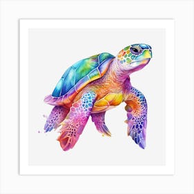 Rainbow Sea Turtle Poster