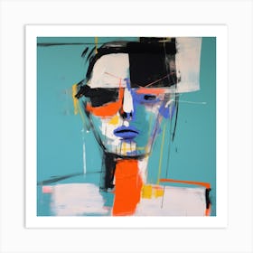 Human Faces Abstract Collection Hfc 8 Art Print