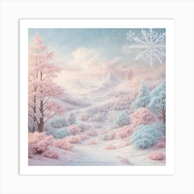 Enchanted Snowscape Art Print