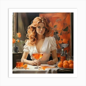 Oranges Aperol Art Print