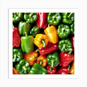 Colorful Peppers 20 Art Print