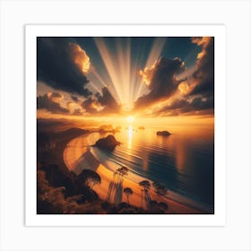 Sun and sea Art Print