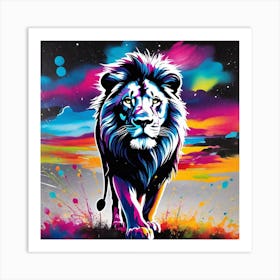 Lion Painting 8 Art Print