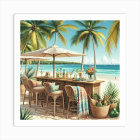 Bar At The Beach Art Print