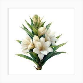 White Lilies Poster