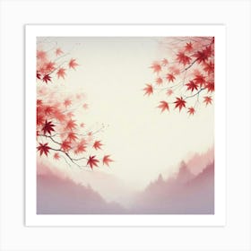 Japanese maple trees 1 Art Print