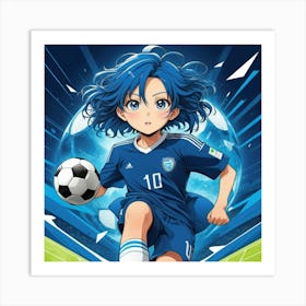 Soccer Player anime manga Art Print