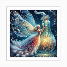 Fairy With Glass Pear Art Print