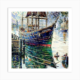 Docking Boat - Abstract - Acrylic Art Print