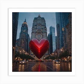 Valentine'S Day In Chicago Art Print