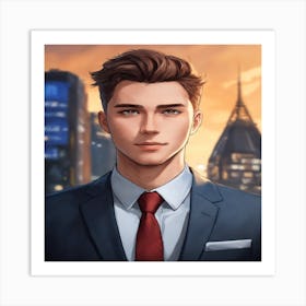 Man In Suit Art Print