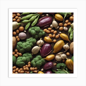 Legumes As A Background Perfect Composition Beautiful Detailed Intricate Insanely Detailed Octane (1) Art Print