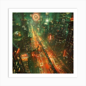 Futuristic Cityscape 3 Art Print