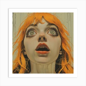 'The Girl With Orange Hair' Art Print