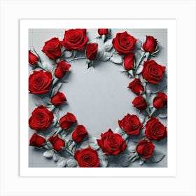 Heart Of Roses 3 Art Print