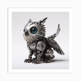 Robot Owl Art Print