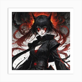 Demon Girl Art Print