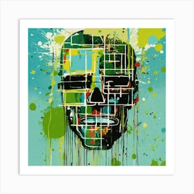 Skull Splatter Art Print