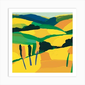 Yellow Fields Art Print