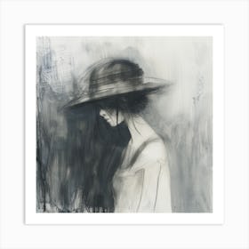 Woman In A Hat 24 Art Print