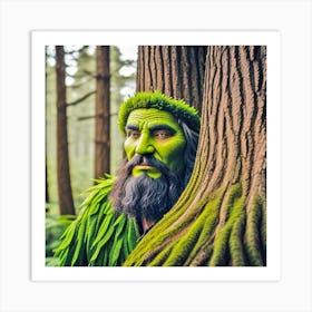 Man In The Forest Art Print